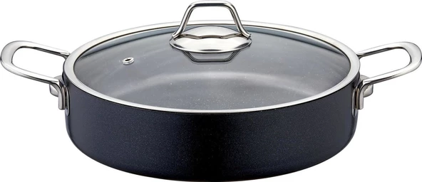 Evimsaray Zest Gusto Granit Efektli Kısa Tencere 20 cm - ZGKT 20 ürün görseli 1