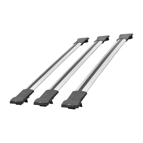 Isuzu D-Max 2012-2015 Arası ile uyumlu FLY Model Ara Atkı Tavan Barı GRİ 3 ADET BAR ürün görseli 1