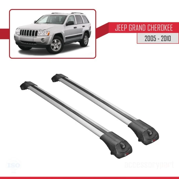 Jeep Grand Cherokee 2005-2010 Arası ile uyumlu ACE-1 Ara Atkı Tavan Barı GRİ ürün görseli 1