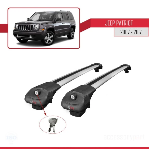 Jeep Patriot 2007-2017 Arası ile uyumlu ACE-1 Ara Atkı Tavan Barı GRİ ürün görseli 1