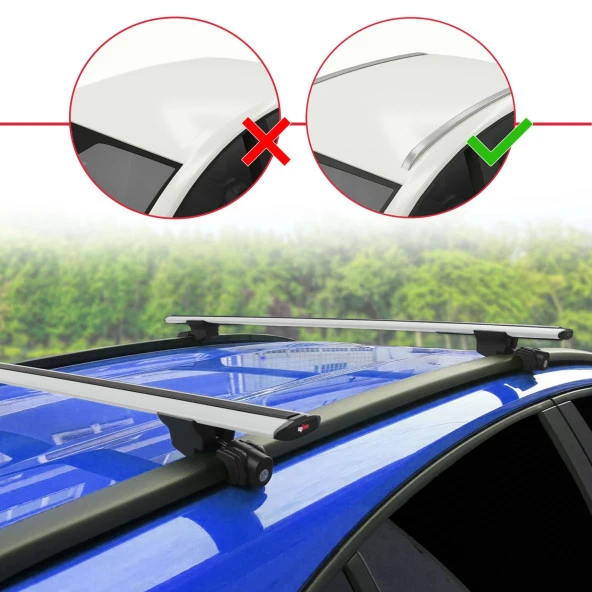 Kia Soul 2008-2014 Arası ile uyumlu HOOK Model Anahtar Kilitli Ara Atkı Tavan Barı GRİ ürün görseli 1