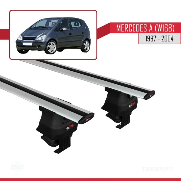 Mercedes A (W168) 1997-2004 Arası ile uyumlu ACE-4 Ara Atkı Tavan Barı GRİ ürün görseli 1