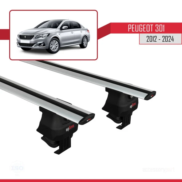 Peugeot 301 2012 ve Sonrası ile uyumlu ACE-4 Ara Atkı Tavan Barı GRİ ürün görseli 1