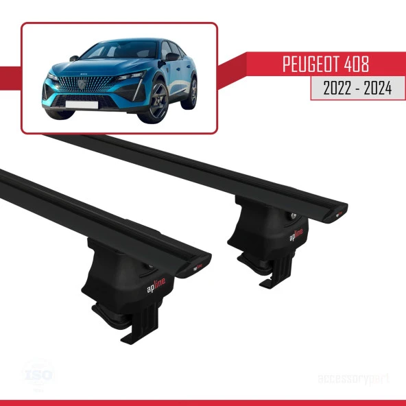 Peugeot 408 2022 ve Sonrası ile Uyumlu ACE-4 Ara Atkı Tavan Barı SİYAH ürün görseli 1