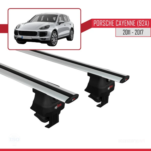 Porsche Cayenne (92A) 2011-2017 Arası ile uyumlu ACE-4 Ara Atkı Tavan Barı GRİ ürün görseli 1