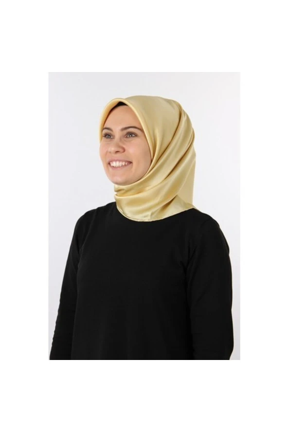Aker 90x90 Sarı Taşlanmış Düz Ipek Eşarp 7747758 - 363 ürün görseli 1