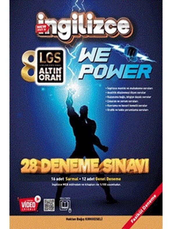 ALTIN ORAN 8.SINIF İNGİLİZCE WE POWER 28 DENEME SINAVI TAMAMI VİDEO ÇÖZÜMLÜ ürün görseli 1