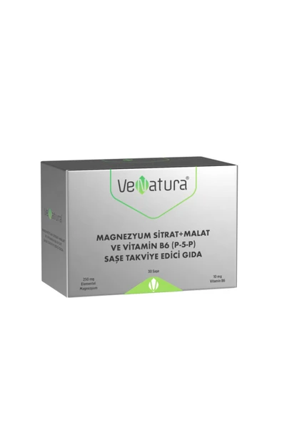Venatura Magnezyum Sitrat + Malat ve Vitamin B6 (P-5-P) 30 Saşe ürün görseli 1
