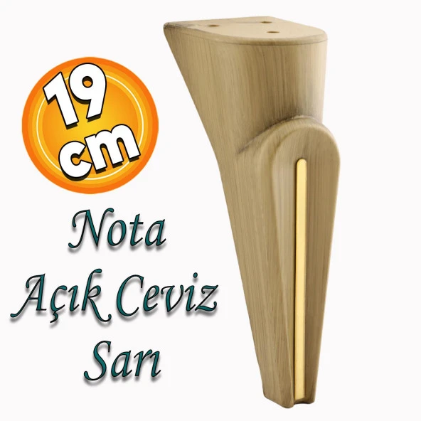 Nota Kanepe Tv Ünitesi Konsol Koltuk Ayağı Ayakları Ahşap Kahverengi Ceviz 19 Cm ürün görseli 1