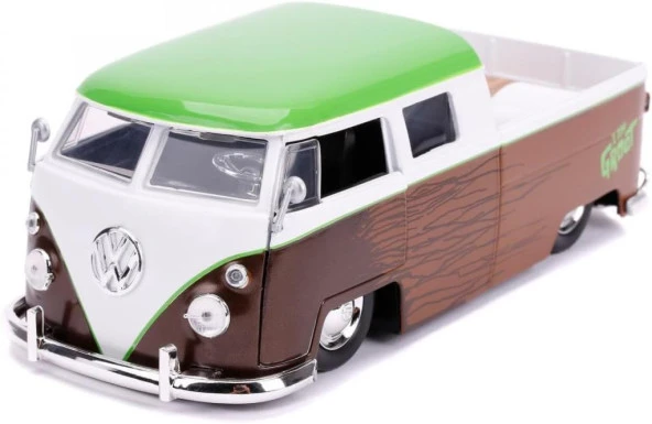 Jada Groot & 1963 Volkswagen Bus Pickup 1/24 Model Araba - Resim 3