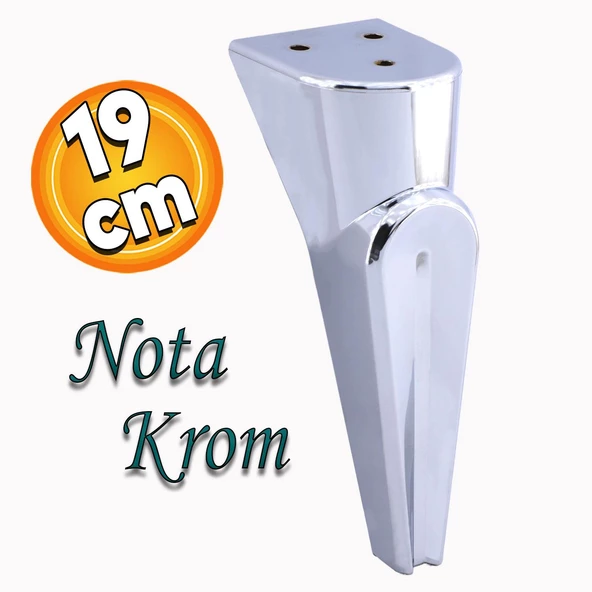 Nota Mobilya Kanepe Tv Ünitesi Konsol Koltuk Ayağı Ayakları Krom Gümüş 19 Cm ürün görseli 1