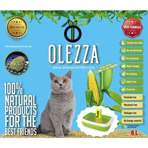Olezza Mısır Koçanı Kedi Kumu 8Lt ürün görseli 1