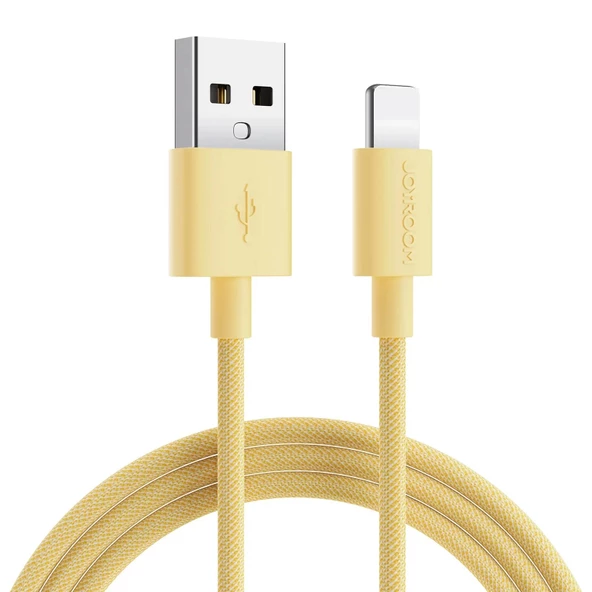 Joyroom İphone USB Renkli Yanmaz Silikon Data Şarj Kablosu ürün görseli 1