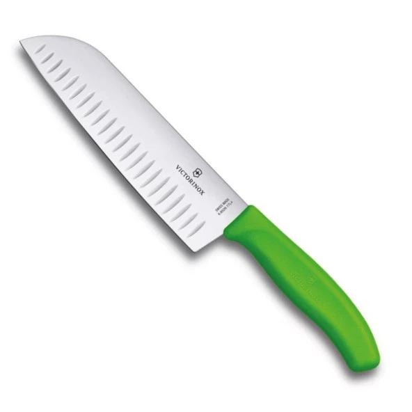Victorinox SwissClassic 17cm Santoku Bıçağı Oluklu 6.8526.17L4B Yeşil ürün görseli 1