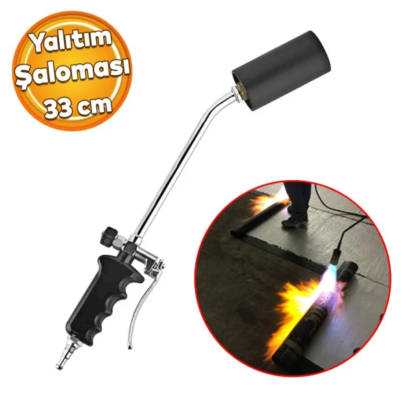 Eltos Gaz Ayarlı Çatı İzolasyon Şaloması Pürmüz 33 cm Yalıtım Profesyonel Kullanım Tetikli Şalom ürün görseli 1