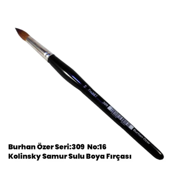 Burhan Özer Seri:309 No:16 Kolinsky Samur Sulu Boya Fırçası ürün görseli 1