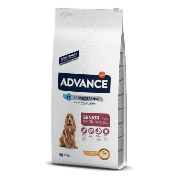 Advance Tavuklu ve Pirinçli Orta Irk Yaşlı Köpek Maması 12kg ürün görseli 1