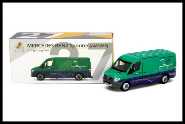 Tiny Mercedes-Benz Sprinter Hong Kong Post Model Araba ürün görseli 1