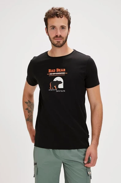 Bad Bear DEREK T-SHIRT NIGHT Erkek Tişört Siyah S-XXL ürün görseli 1