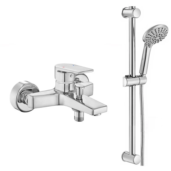 ECA Dalia Banyo Bataryası + ECA Logica Sürgülü Duş Seti Üst Takımı ürün görseli 1