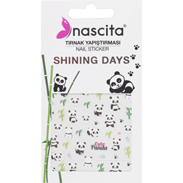 Nascita Cute Panda Tırnak Stickeri - 23 ürün görseli 1