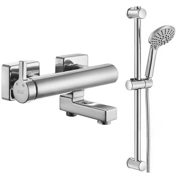 ECA Mina Banyo Bataryası + ECA Logica Sürgülü Duş Seti Üst Takımı ürün görseli 1