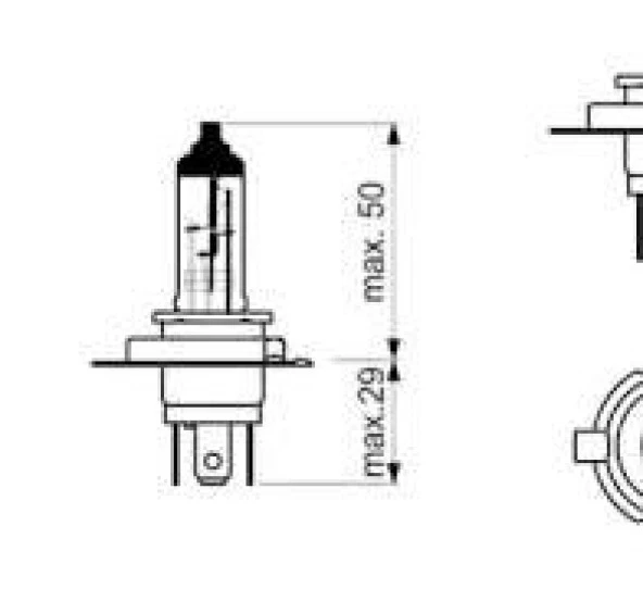 BOSCH 1987302092 Ampül H19-12V-55W-PU43T3 ürün görseli 1