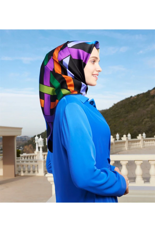 Armine 90x90 Sura İpek Eşarp 8923D ürün görseli 1
