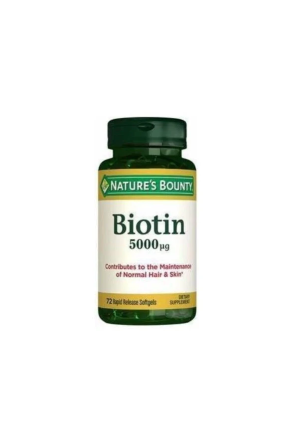 Natures Bounty Biotin 5000 mg 72 Kapsül ürün görseli 1