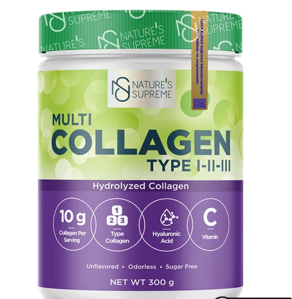 Nature's Supreme Multi Collagen Powder 300 Gr Aromasız ürün görseli 1