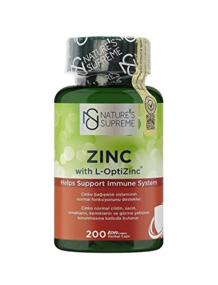 Nature's Supreme Zinc 15 Mg 200 Kapsül ürün görseli 1