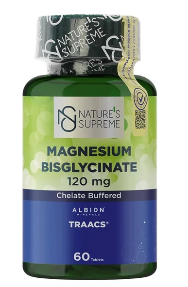 Nature's Supreme Magnesium Bisglycinate 120 Mg 60 Tablet ürün görseli 1