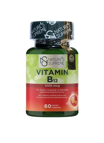 Nature's Supreme Vitamin B12 1000 Mcg 60 Kapsül ürün görseli 1