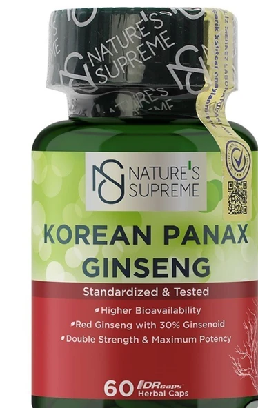 Nature's Supreme Korean Panax Ginseng 60 Kapsül ürün görseli 1