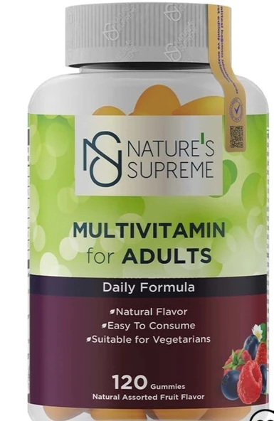 Nature's Supreme Gummies Multivitamin for Adults 120 Çiğnenebilir Form ürün görseli 1