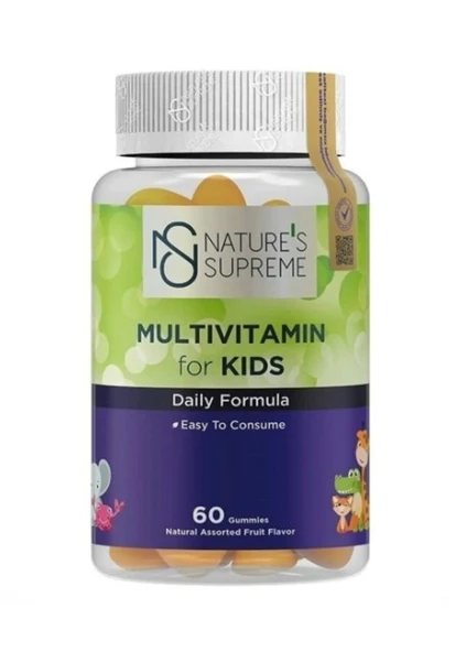 Nature's Supreme Gummies Multivitamin for Kids 60 Çiğnenebilir Form ürün görseli 1