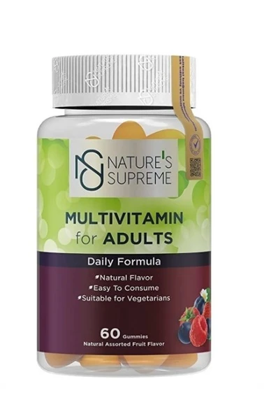 Nature's Supreme Gummies Multivitamin for Adults 60 Çiğnenebilir Form ürün görseli 1