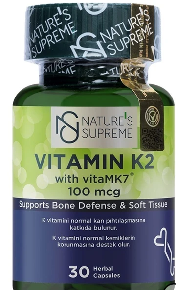 Nature's Supreme Vitamin K2 100 Mcg 30 Kapsül ürün görseli 1