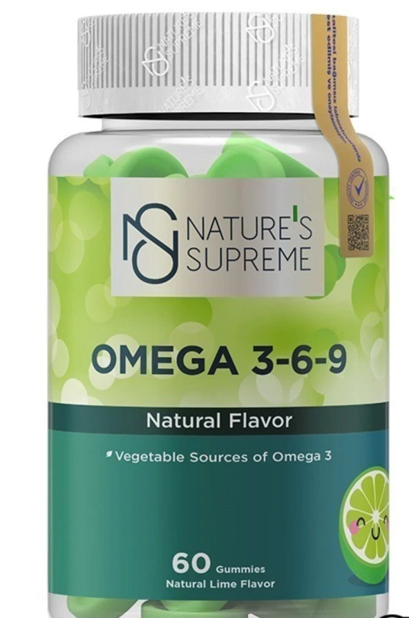 Nature's Supreme Gummies Vegan Omega 3-6-9 60 Çiğnenebilir Form ürün görseli 1