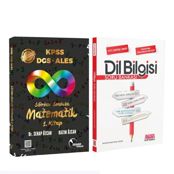 Doktrin KPSS Sıfırdan Sonsuza Matematik 1 Konu Özetli ve AKM Dil Bilgisi Soru Bankası Seti 2 Kitap ürün görseli 1
