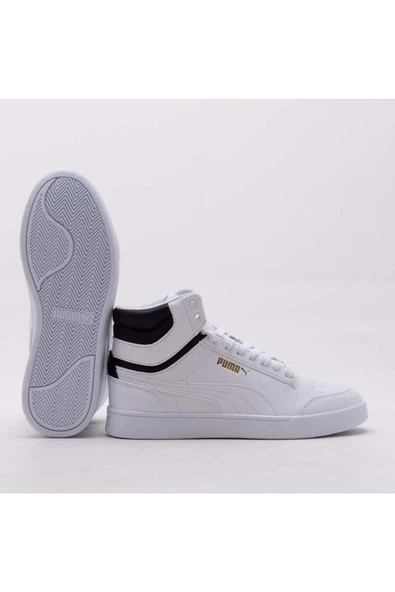 Puma Shuffle Mid - Erkek Beyaz - Siyah-Bilekli Spor Ayakkabı - 380748 01 ürün görseli 1