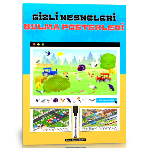 Gizli Nesneleri Bulma Posterleri (Laminasyonlu) ürün görseli 1