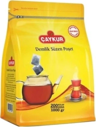 Çaykur Demlik Süzen Poşet Çayı 1000 gr  200 Demlik ürün görseli 1