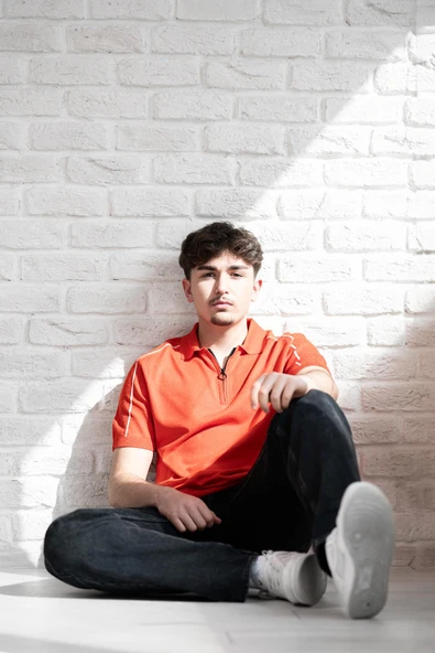 Microfilament Kumaş Fermuarlı Polo Yaka Slimfit T-shirt ürün görseli 1