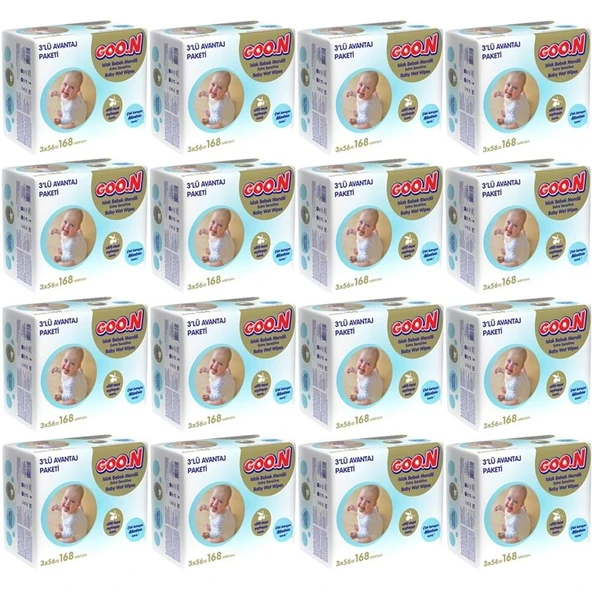 Goon Islak Havlu Mendil 56 Yaprak Sensitive Hassas Cilt 48 Li Set (16PK*3) 2688 Yaprak ürün görseli 1