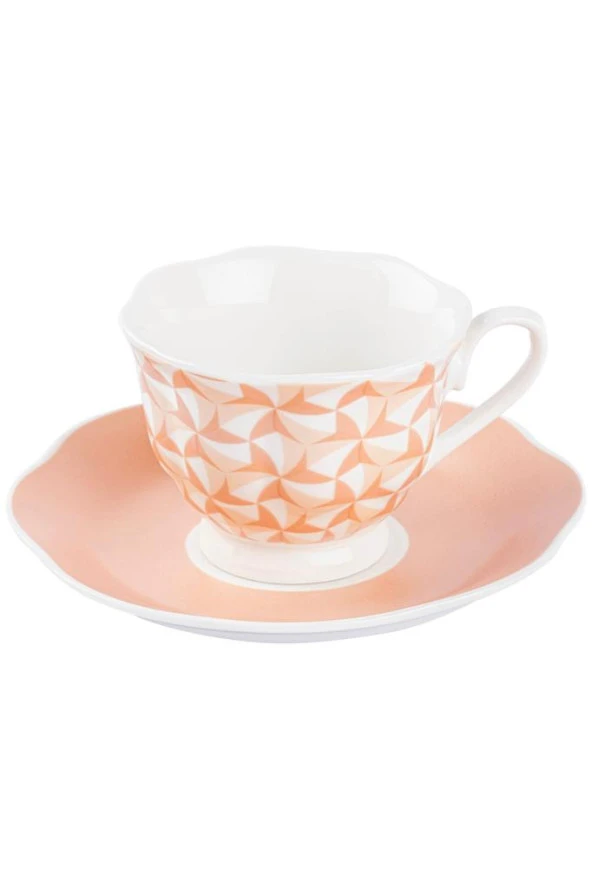 Tantitoni 2Lİ PINK WIND NEW BONE KAHVE FİNCAN TAKIMI ürün görseli 1