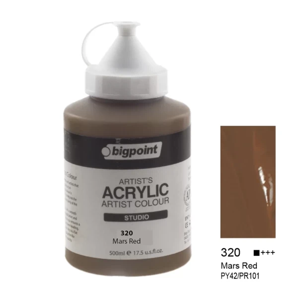 Bigpoint Akrilik Boya 500 ml Mars Red 320 ürün görseli 1