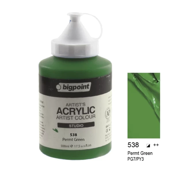 Bigpoint Akrilik Boya 500 ml Perm Green 538 ürün görseli 1