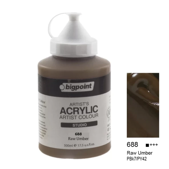 Bigpoint Akrilik Boya 500 ml Raw Umber 688 ürün görseli 1