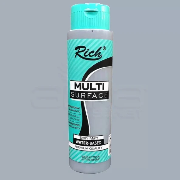 Rich Multi Surface Akrilik Boya 500cc 2314 İtalyan Gri ürün görseli 1